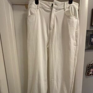 HALARA Cream Wide-Leg Pants